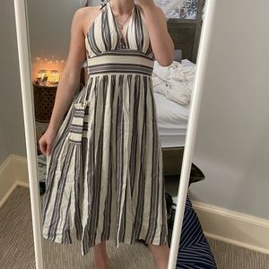Urban Outfitters Striped Halter Maxi Dress